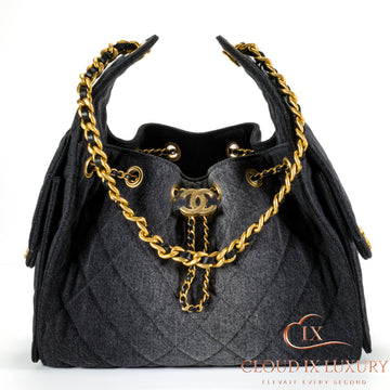 Chanel 25 Small Dark Washed Denim Handbag