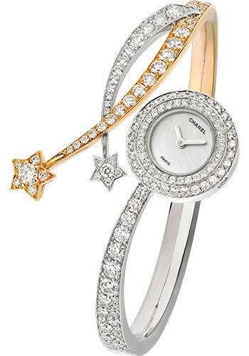 Chanel Comete Entrelacs Quartz Watch - White Gold Case - J11883